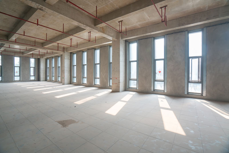 Undecorated Interior Space Of Office Building